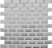 Glass Brick Chrome 1"X2" Mosaic | Quality Carpet Inc.