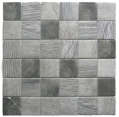 Grey Mix Recycled Glass Mix 2X2" Square Mosaic | Quality Carpet Inc.