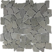 Grey Reconstituted Mini Opus Stone Interlocking Mosaic Sheet | Quality Carpet Inc.