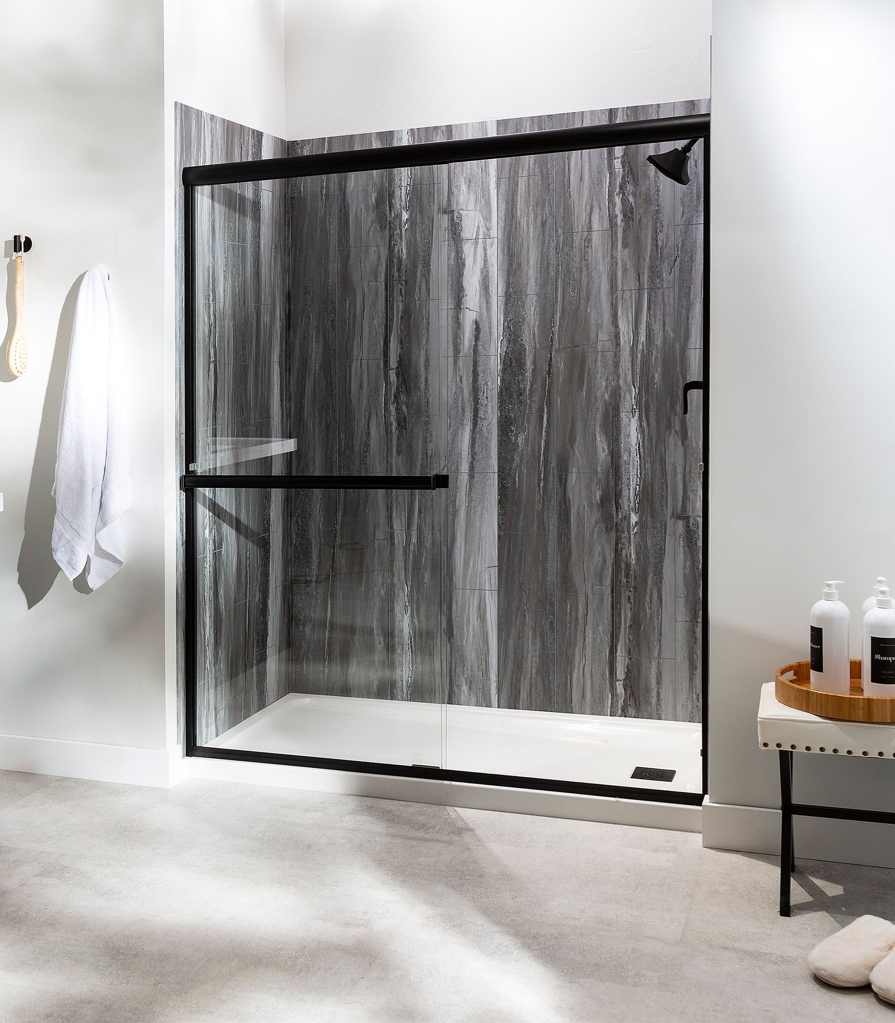 Hermitage Granite Shower Wall Kit 36x36x78 | Quality Carpet Inc.