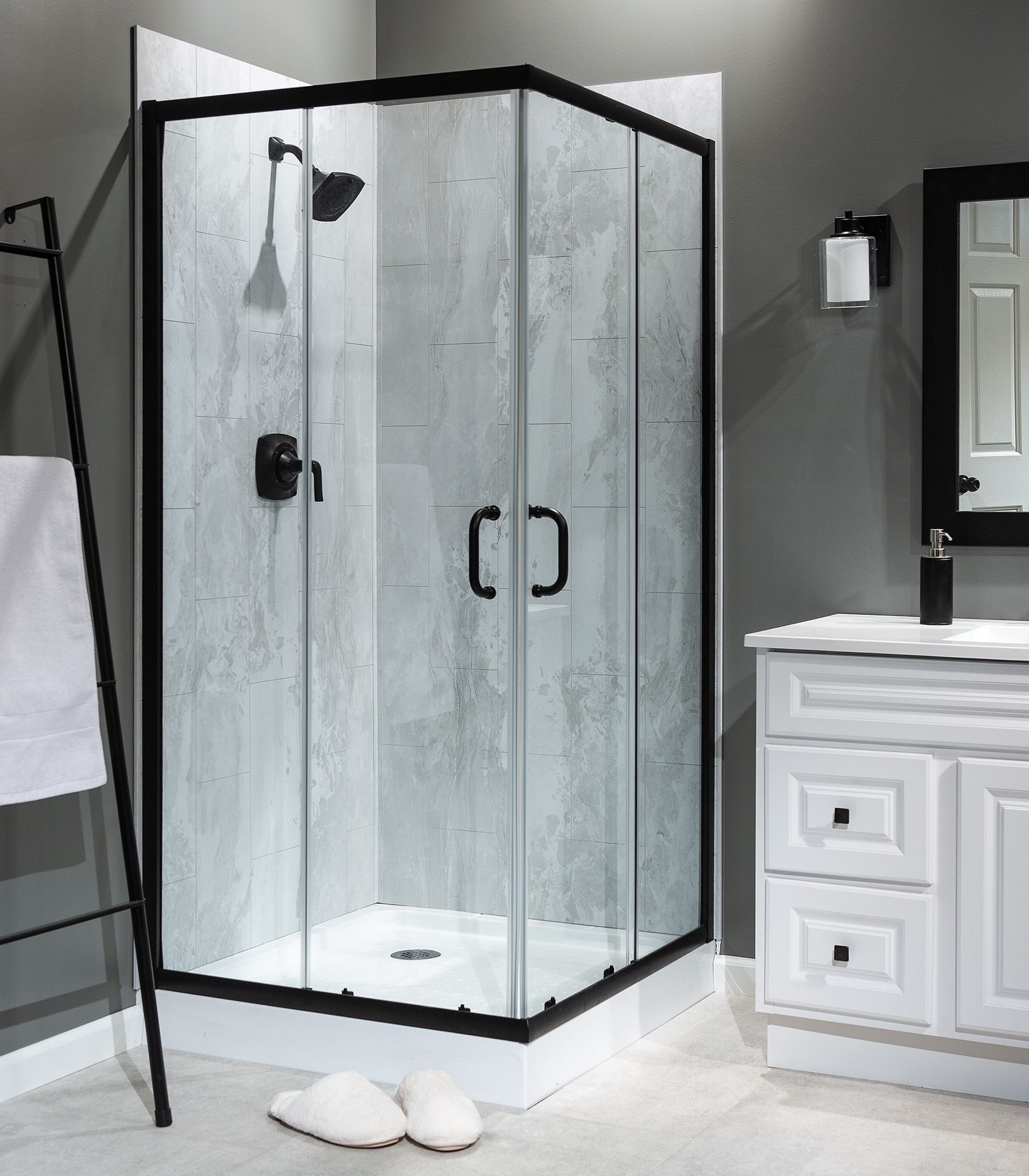 Iced Pewter Shower Wall Kit 36x60x78 | Quality Carpet Inc.