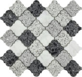 Lantern Terrazzo Marble White Grey Black Mix Mosaic | Quality Carpet Inc.