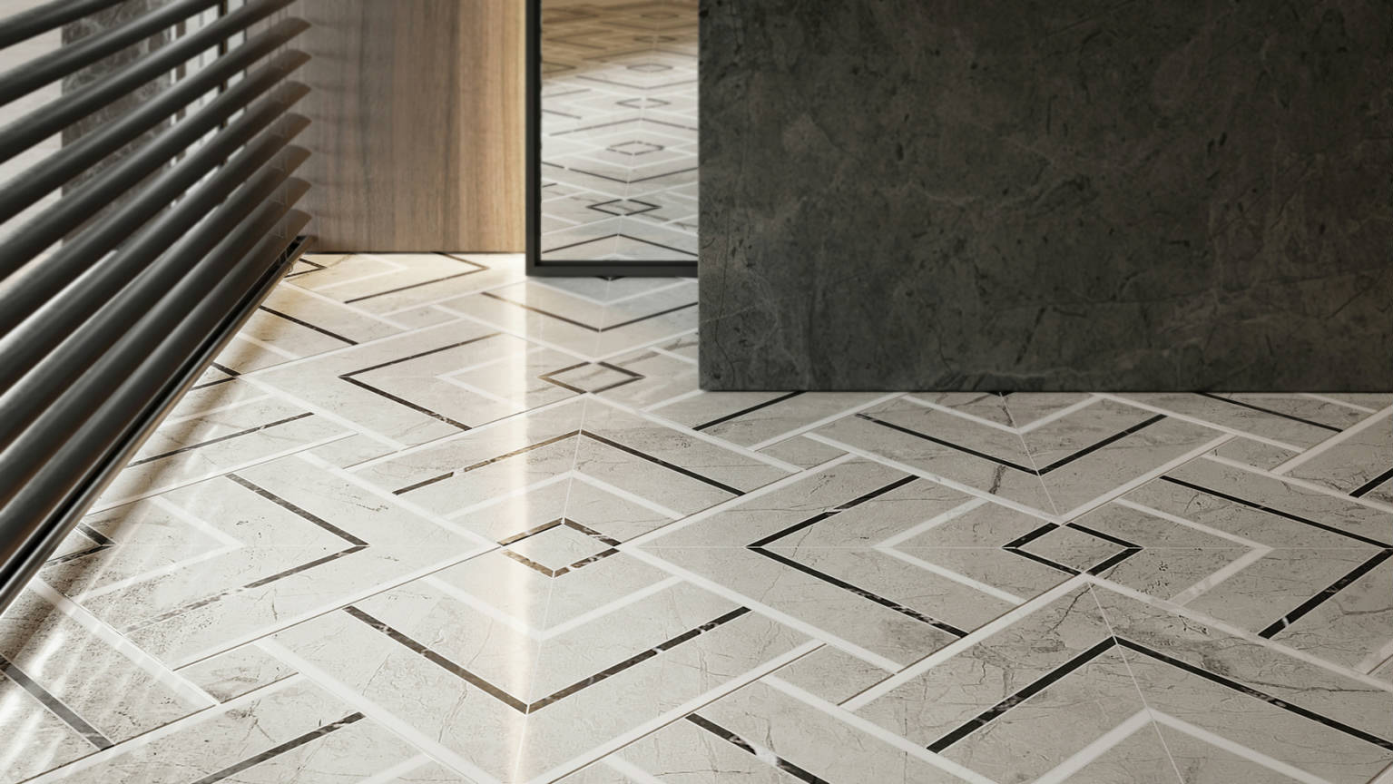 Luxury Roma Argento Picco Mosaic 3 | Quality Carpet Inc.