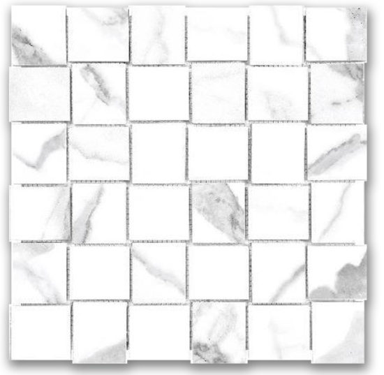 Matte 2X2 Love Basketweave Mosaic | Quality Carpet Inc.