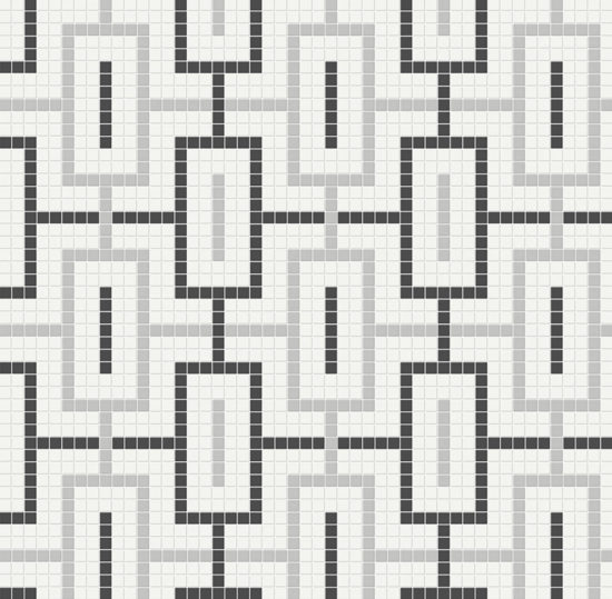 Midnight Blend Matte Chain Pattern Mosaic | Quality Carpet Inc.