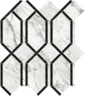 Milano Statuario Polished Modella Mosaic | Quality Carpet Inc.
