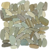 Mix Golden Sliced Matte Pebble Interlocking Mosaic | Quality Carpet Inc.