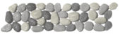 Mix Grey Reconstituted Pebble Interlocking Border | Quality Carpet Inc.