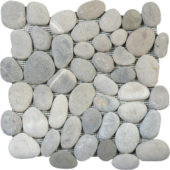 Mix Grey/Beige Rectified Matte Pebble Interlocking Mosaic | Quality Carpet Inc.