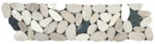 Mix Grey/Beige/Black Rectified Matte Pebble Interlocking Border | Quality Carpet Inc.