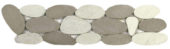 Mix White/Beige Xl Sliced Matte Pebble Interlocking Border | Quality Carpet Inc.
