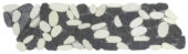 Mix White/Black Sliced Matte Pebble Interlocking Border | Quality Carpet Inc.