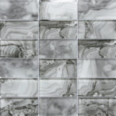 Onyx Pattern Grey Glass Sheet Mosaic | Quality Carpet Inc.