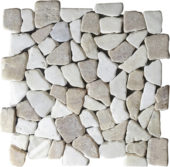 Onyx White Mini Opus Interlocking Mosaic | Quality Carpet Inc.