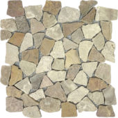 Onyx White/Red Opus Interlocking Mosaic | Quality Carpet Inc.
