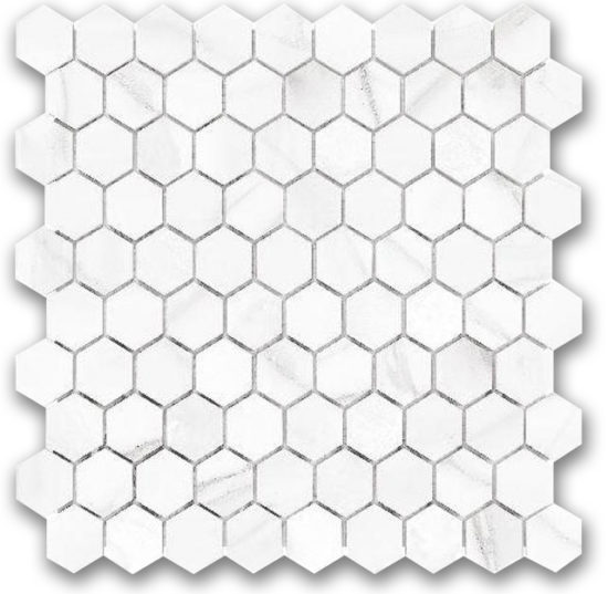 Polished 1" Devotion Hex Mosaic | Quality Carpet Inc.