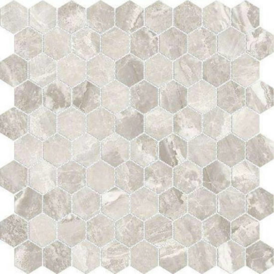 Polished 1" Inspiration Hex Mosaic  | Quality Carpet Inc.