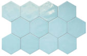 Ronda 5.5X6.3” Blue Hexagon | Quality Carpet Inc.