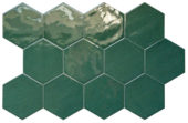 Ronda 5.5X6.3” Green Hexagon | Quality Carpet Inc.