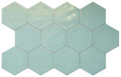 Ronda 5.5X6.3” Mint Hexagon | Quality Carpet Inc.