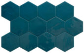 Ronda 5.5X6.3” Navy Blue Hexagon | Quality Carpet Inc.