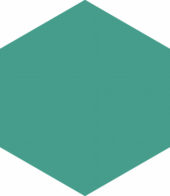 Ronda 5.5X6.3” Teal Hexagon | Quality Carpet Inc.