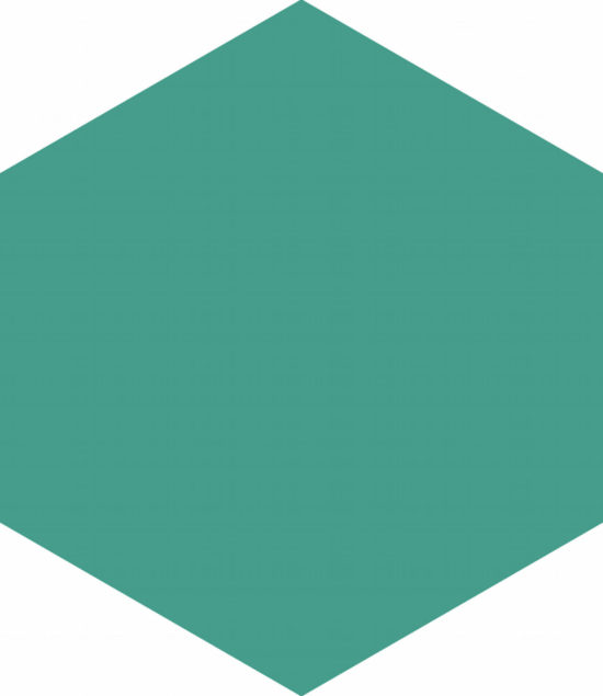 Ronda 5.5X6.3” Teal Hexagon | Quality Carpet Inc.