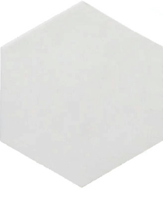 Ronda 5.5X6.3” White Hexagon | Quality Carpet Inc.