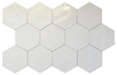 Ronda 5.5X6.3” White Hexagon | Quality Carpet Inc.