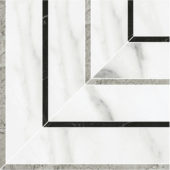 Statuario Venezia Honed Picco Mosaic | Quality Carpet Inc.