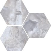 Treasure Blue Dream Onyx 6" Carved Hexagon | Quality Carpet Inc.