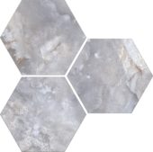 Treasure Blue Dream Onyx 6" Carved Hexagon | Quality Carpet Inc.