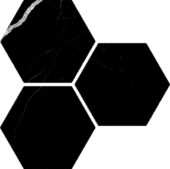 Treasure Midnight Nero 6" Carved Hexagon | Quality Carpet Inc.