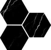 Treasure Midnight Nero 6" Carved Hexagon | Quality Carpet Inc.