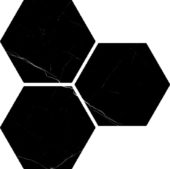 Treasure Midnight Nero 6" Carved Hexagon | Quality Carpet Inc.