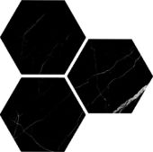 Treasure Midnight Nero 6" Carved Hexagon | Quality Carpet Inc.
