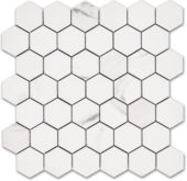 Treasure Statuario 2x2 Polished Hexagon Mosaic | Quality Carpet Inc.