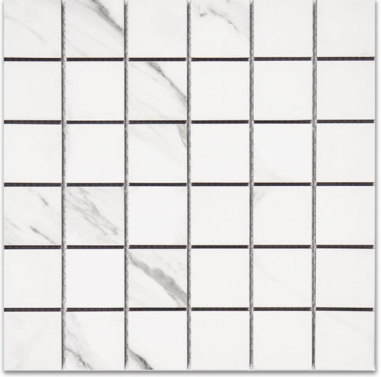 Treasure Statuario 2x2 Polished Mosaic | Quality Carpet Inc.