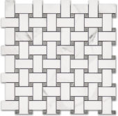 Treasure Statuario Polished Basketweave Mosaic | Quality Carpet Inc.