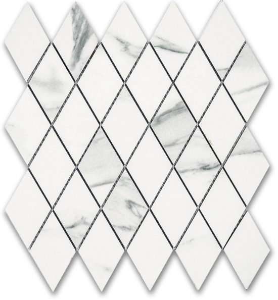 Treasure Statuario Polished Diamond Mosaic | Quality Carpet Inc.