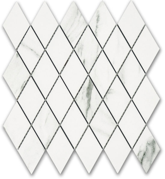 Treasure Statuario Polished Diamond Mosaic | Quality Carpet Inc.