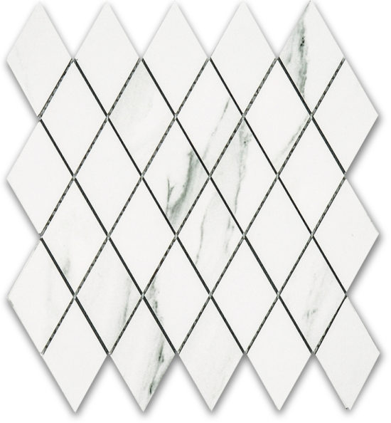 Treasure Statuario Polished Diamond Mosaic | Quality Carpet Inc.