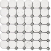 Treasure Statuario Polished Octagon/Dot Mosaic | Quality Carpet Inc.