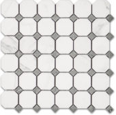 Treasure Statuario Polished Octagon/Dot Mosaic | Quality Carpet Inc.