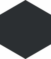 Vida 5.5X6.3” Black Hexagon | Quality Carpet Inc.