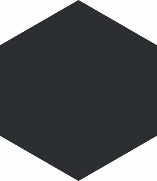 Vida 5.5X6.3” Black Hexagon | Quality Carpet Inc.