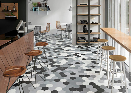 Vida 5.5X6.3” White Hexagon | Quality Carpet Inc.