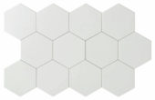 Vida 5.5X6.3” White Hexagon | Quality Carpet Inc.