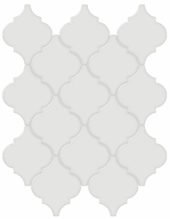 Vintage Grey Glossy Arabesque Mosaic | Quality Carpet Inc.