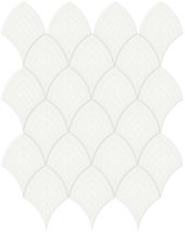White Glossy Scallop Mosaic | Quality Carpet Inc.